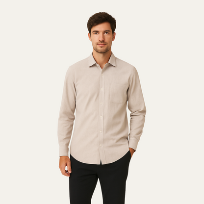 Classic Fit Men's Dress Shirt - Slim Style Business Shirt