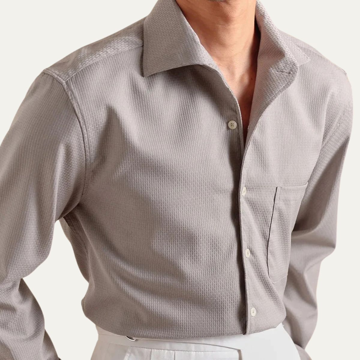 Classic Fit Men's Dress Shirt - Slim Style Business Shirt