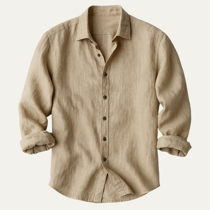 Classic Men's Relaxed Fit Linen Shirt - Nocini