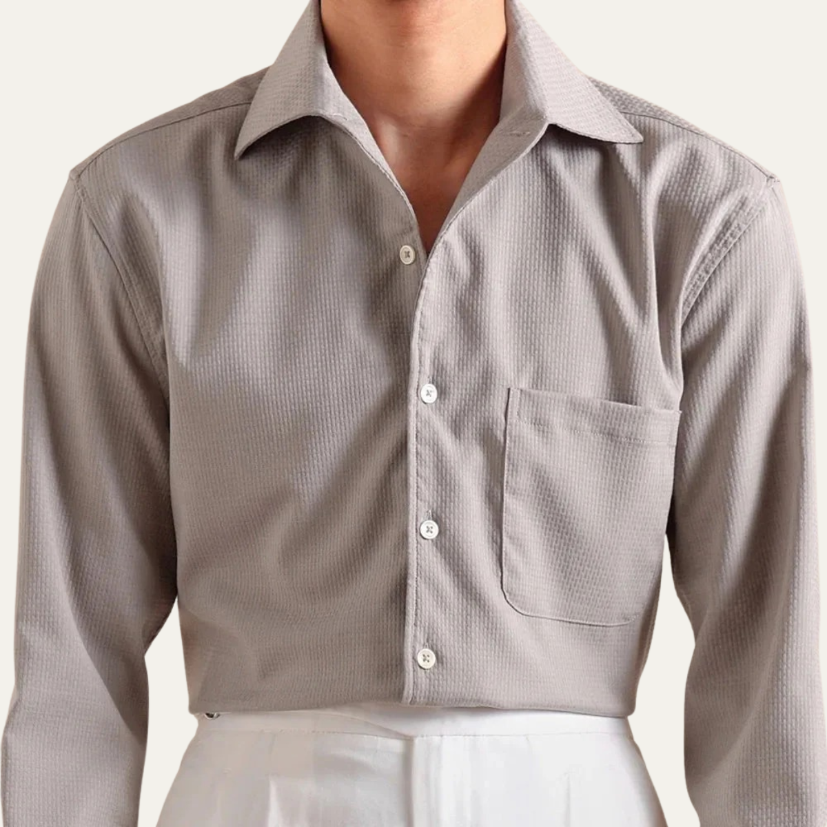 Classic Fit Men's Dress Shirt - Slim Style Business Shirt
