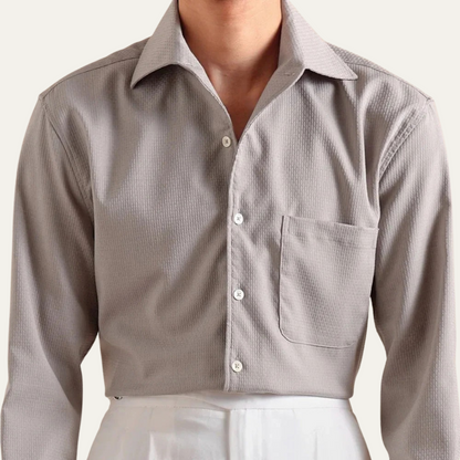 Classic Fit Men's Dress Shirt - Slim Style Business Shirt
