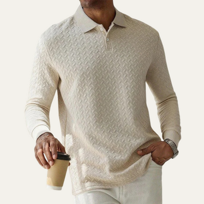 Classic Men's Knitted Polo Sweater