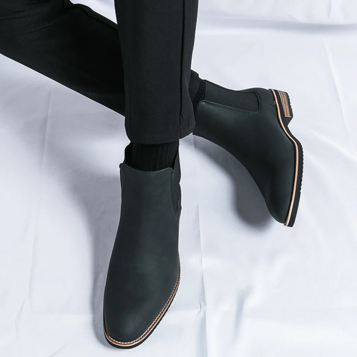 Classic Men's Slip On Chelsea Ankle Boots