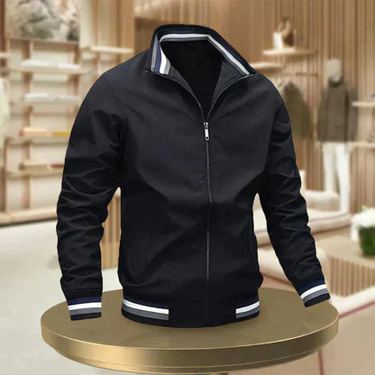 Relaxed Fit Mens Zip Up Jacket for Daily Wear - Olytrend