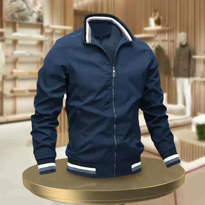 Relaxed Fit Mens Zip Up Jacket for Daily Wear