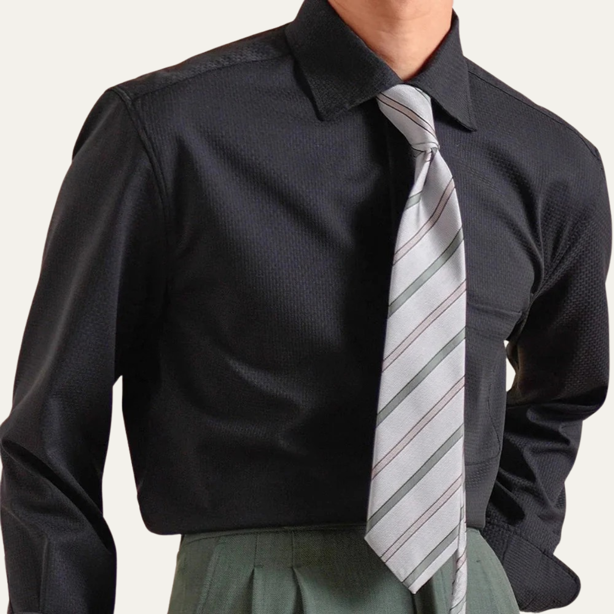 Classic Fit Men's Dress Shirt - Slim Style Business Shirt