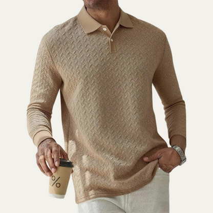 Classic Men's Knitted Polo Sweater