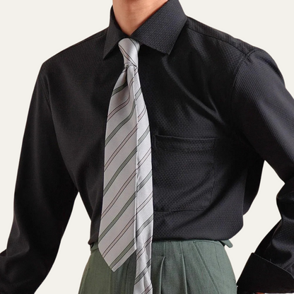 Classic Fit Men's Dress Shirt - Slim Style Business Shirt