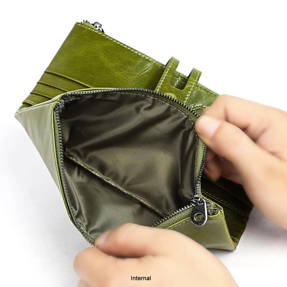 Luxury Women's Large Leather Clutch Purse
