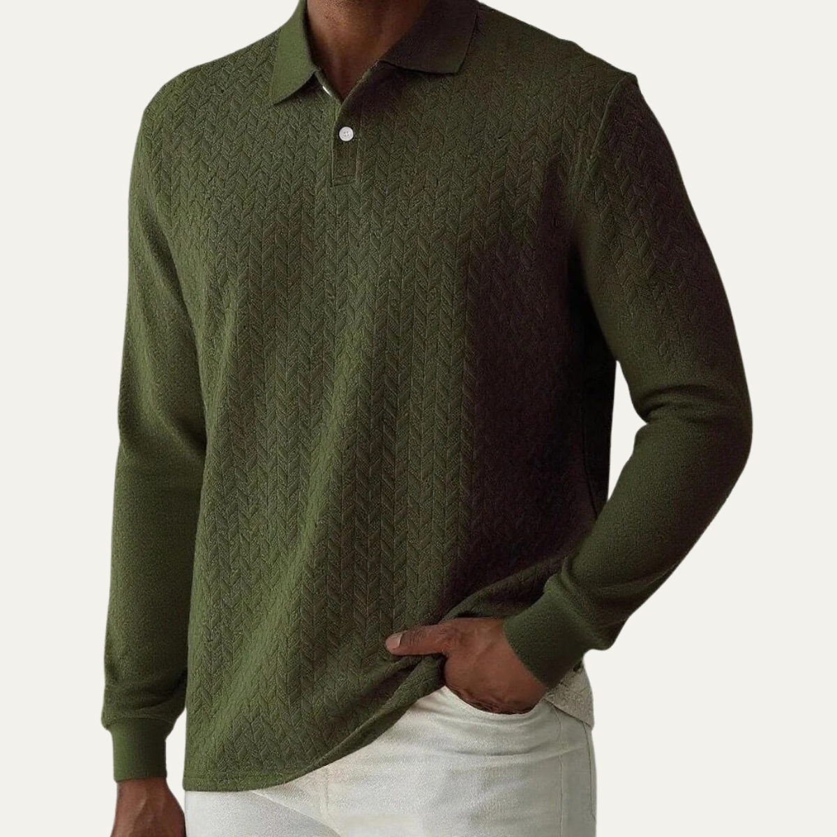 Classic Men's Knitted Polo Sweater