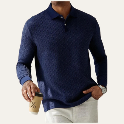 Classic Men's Knitted Polo Sweater