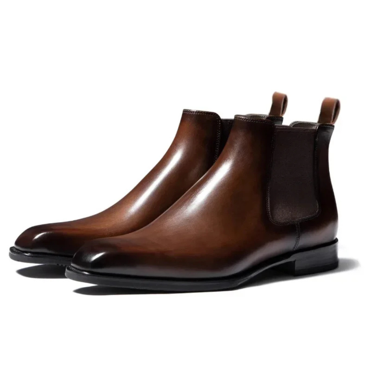 Sleek Men's Black Leather Dress Boots - Nocini