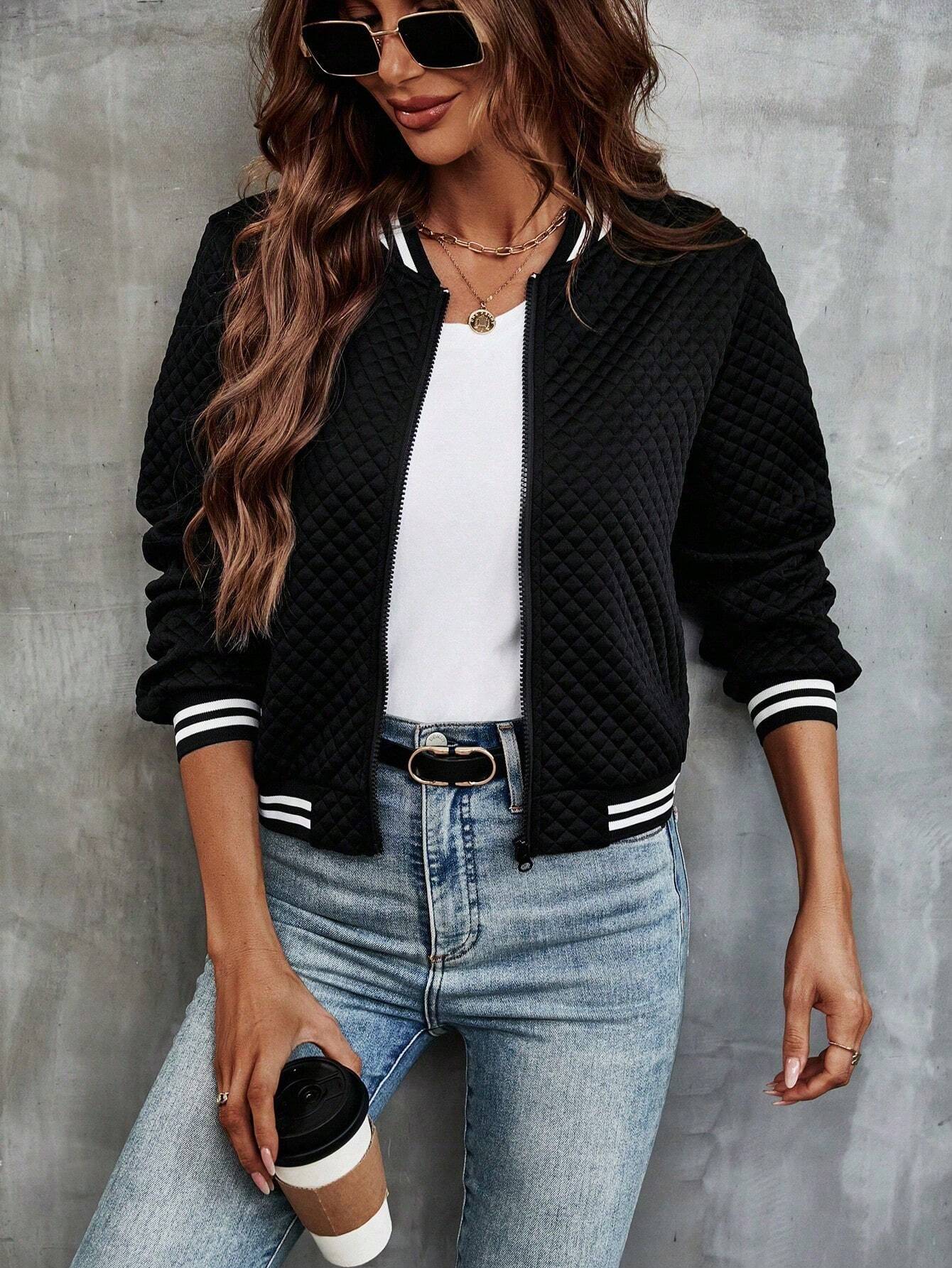Fashionable Short Bomber Jacket - Nocini