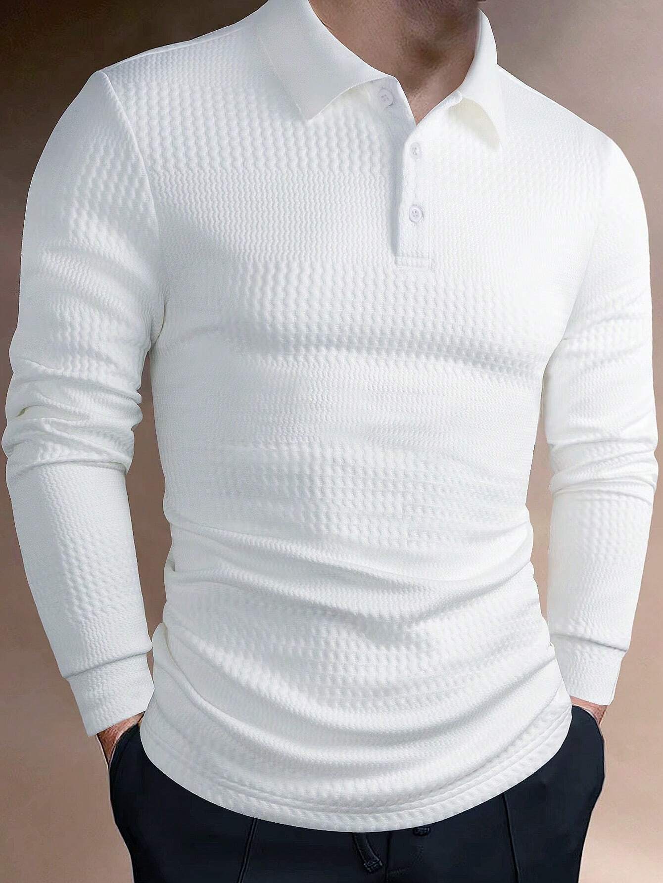 Men's Classic Long Sleeve Polo Shirt - Nocini