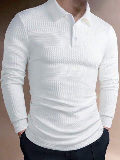 Men's Classic Long Sleeve Polo Shirt - Nocini