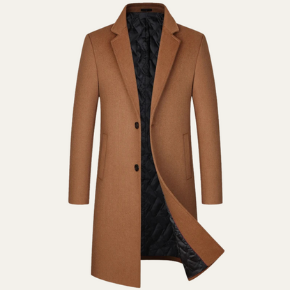 Classic Men's Long Wool Winter Coat
