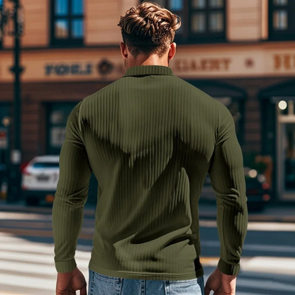 Classic Fit Men's Textured Polo Shirt