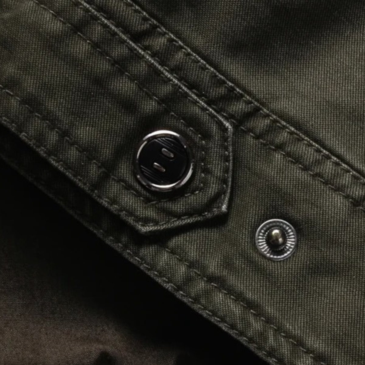 Stylish Men's Cotton Cargo Jacket with Multiple Pockets