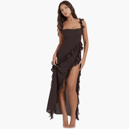 Flowy Womens Summer Maxi Dress with High Split