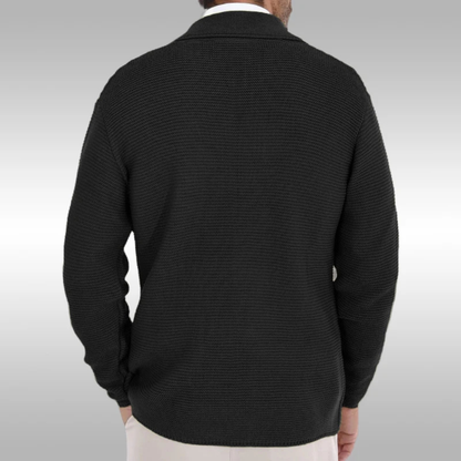 Classic Men's Double Breasted Knit Sweater