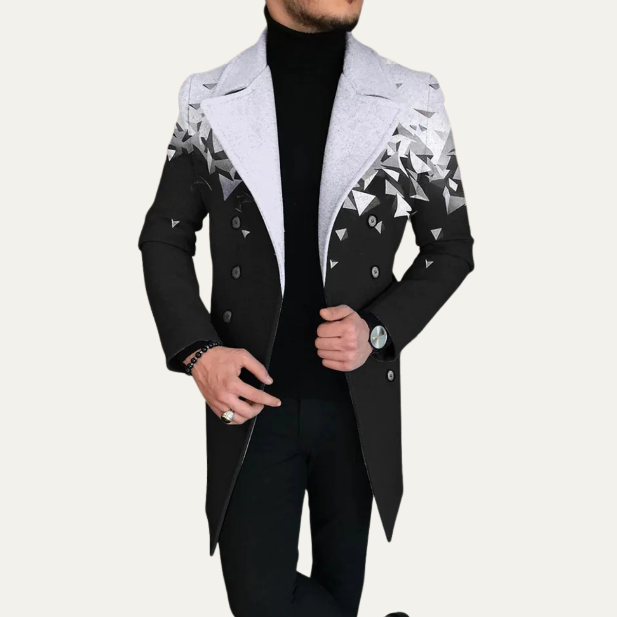 Warm Mens Wool Coat with Pockets