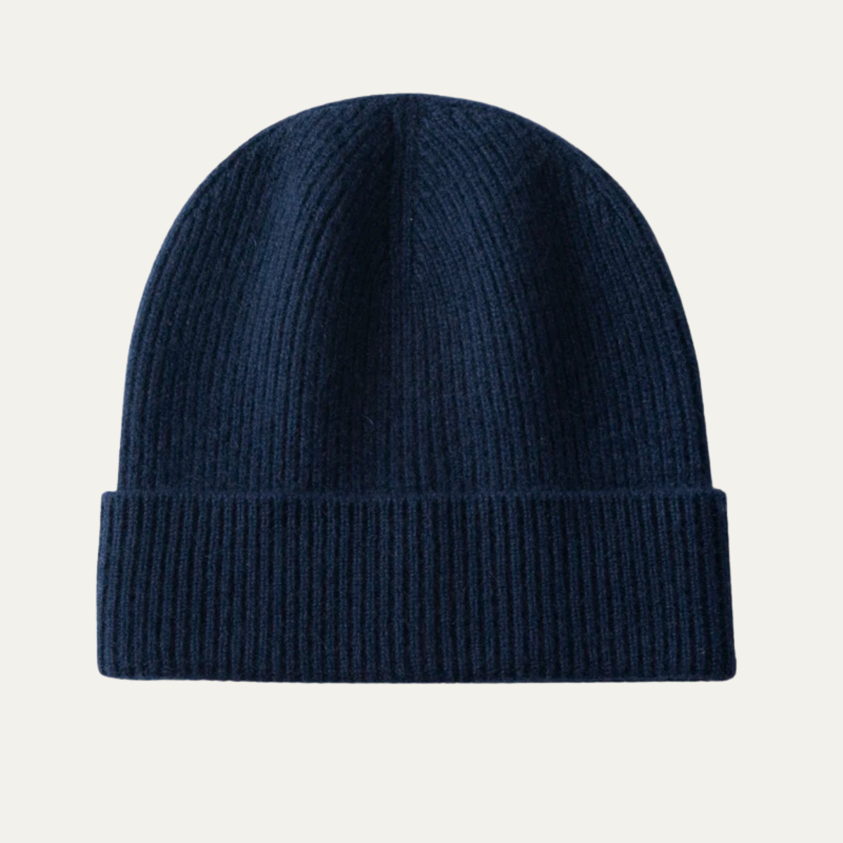 Warm Men's Cashmere Ribbed Winter Beanie