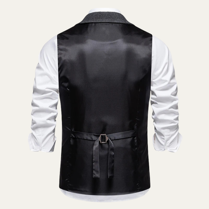 Classic Men's Tweed Waistcoat with Chain