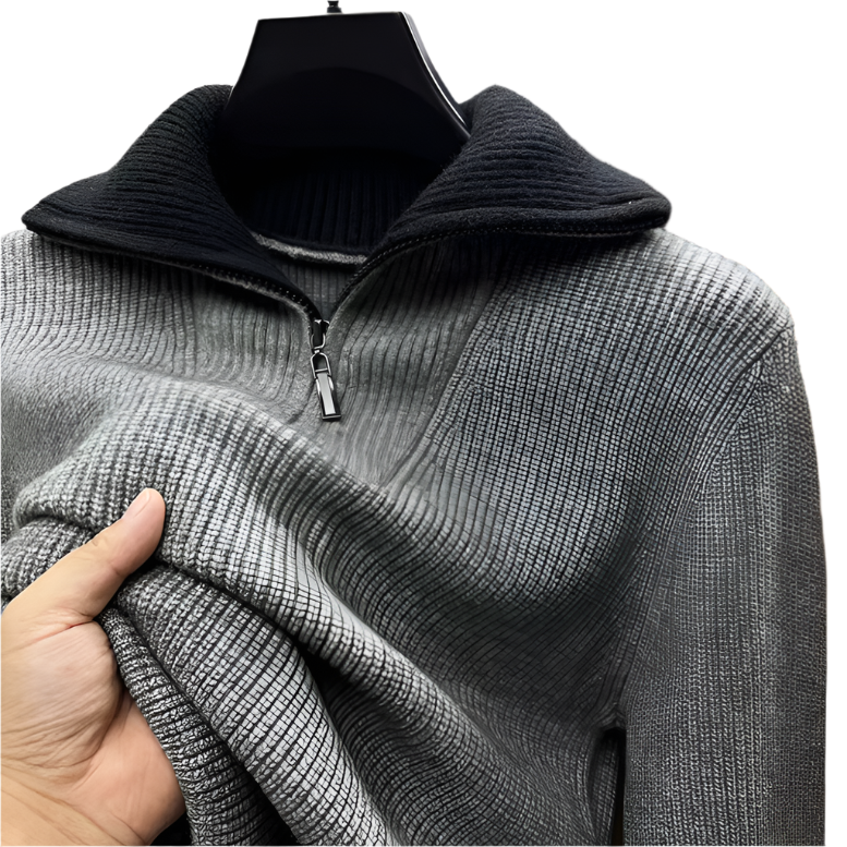 Warm Quarter Zip Men's Fleece Sweater