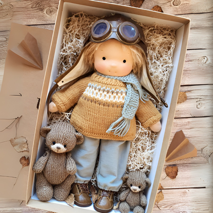 Soft Plush Artisan Teddy Doll