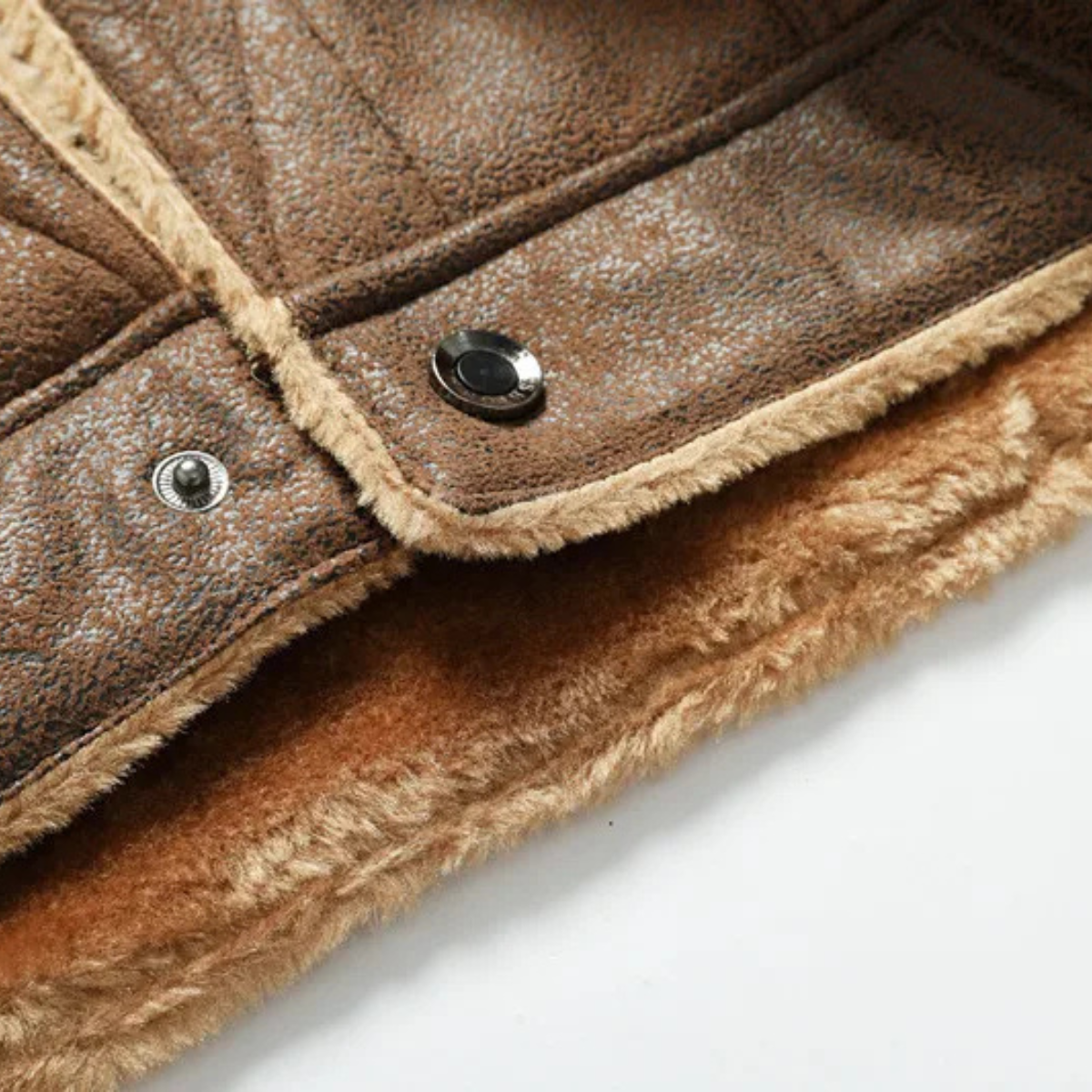 Cozy Men's Faux Leather Shearling Winter Jacket