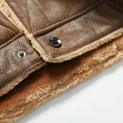 Cozy Men's Faux Leather Shearling Winter Jacket