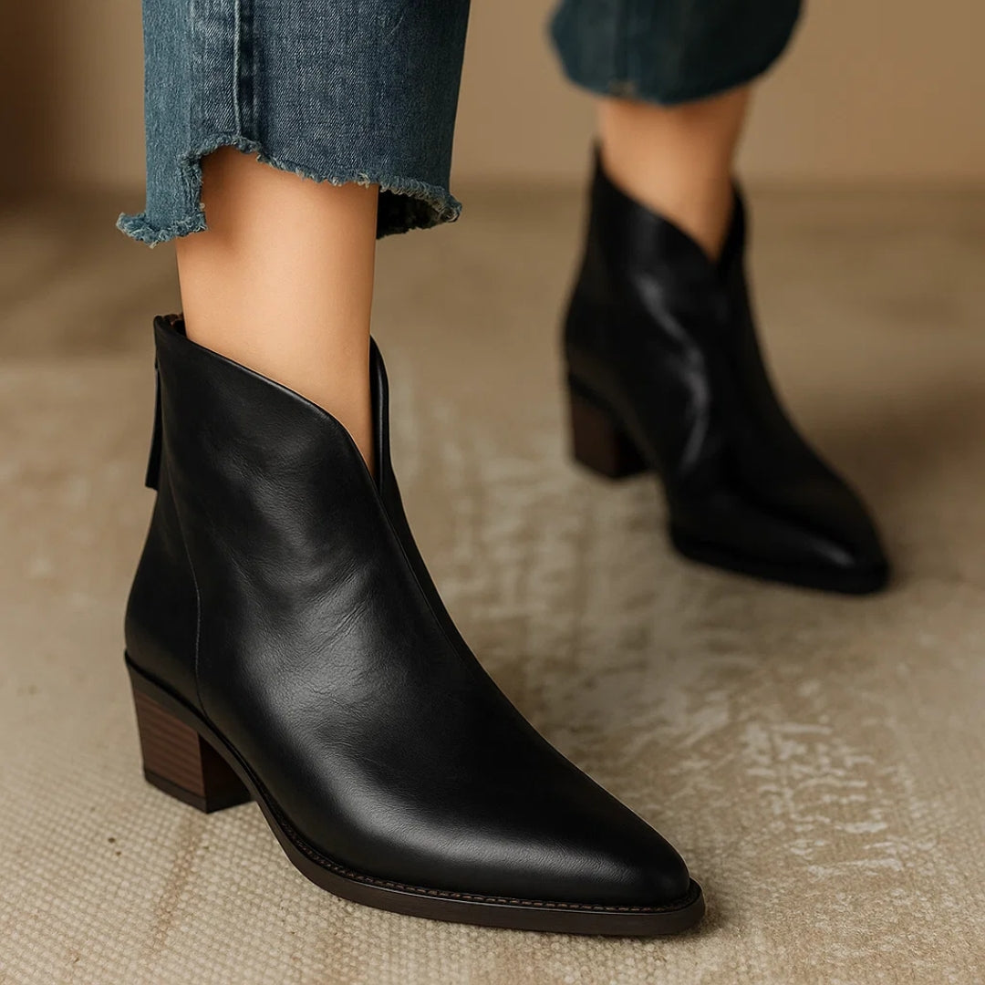Elegant Women's Low Heel Boots - Olytrend