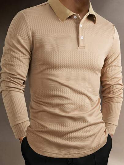 Men's Classic Long Sleeve Polo Shirt