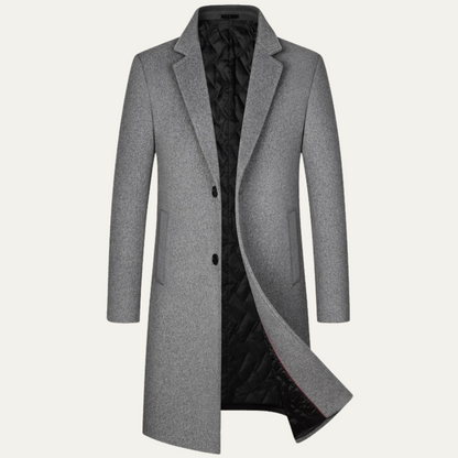 Classic Men's Long Wool Winter Coat