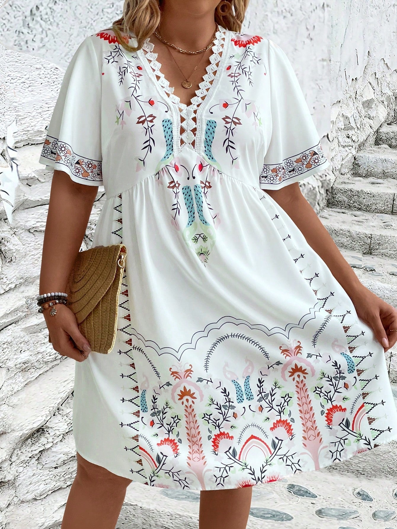 Curvy Chic Bohemian Midi Dress