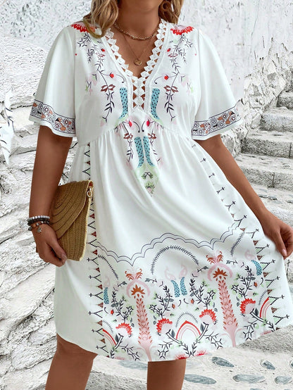 Curvy Chic Bohemian Midi Dress