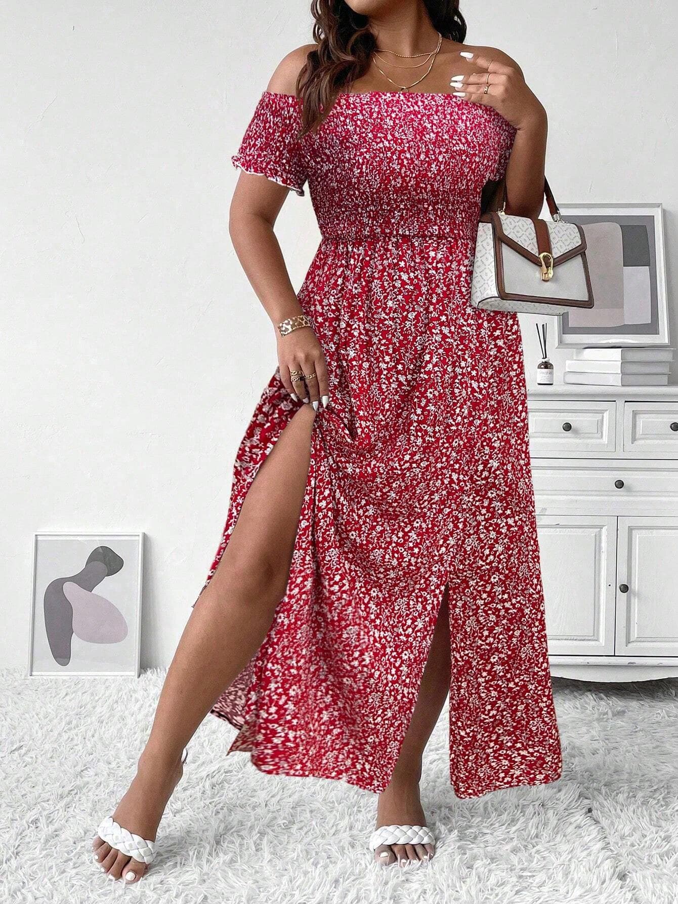 Flowy Off Shoulder Maxi Dress for Women