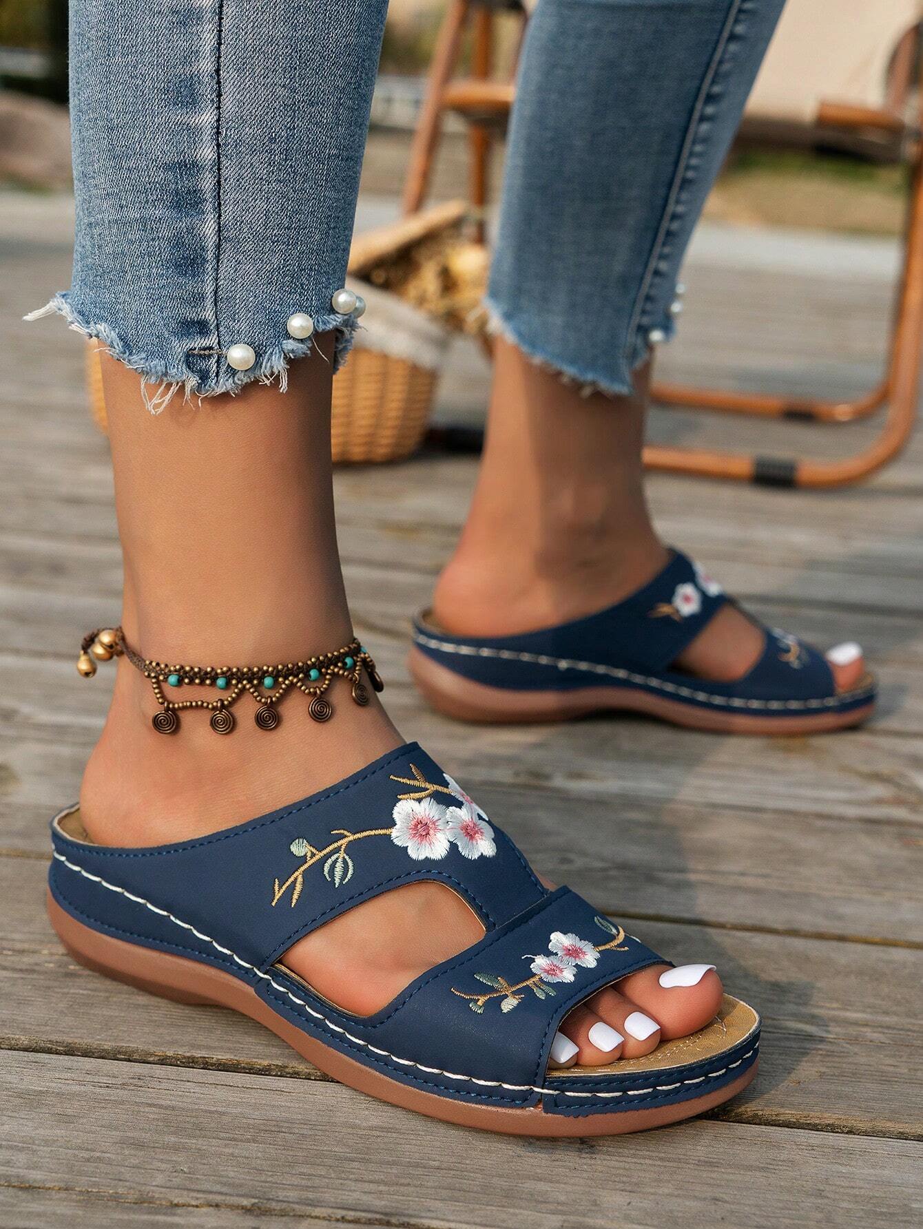 Women's Flower High Heel Sandals