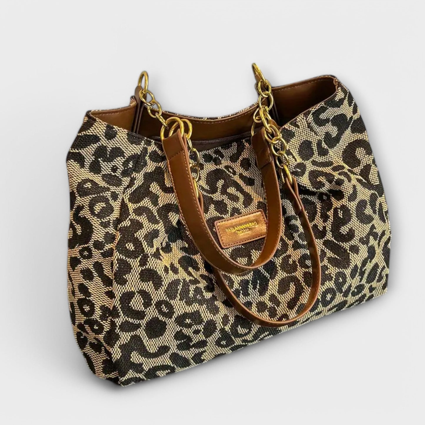 Chic Leopard Pattern Reusable Shopping Bag - Nocini