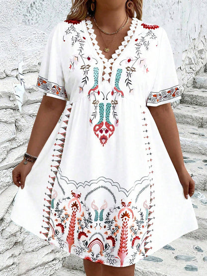 Curvy Chic Bohemian Midi Dress