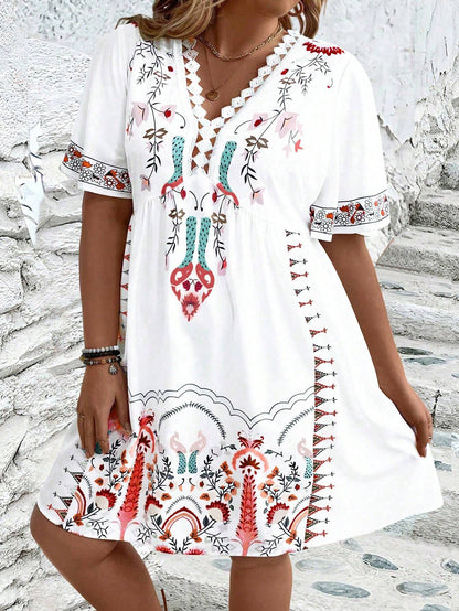 Curvy Chic Bohemian Midi Dress