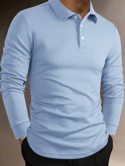 Men's Classic Long Sleeve Polo Shirt