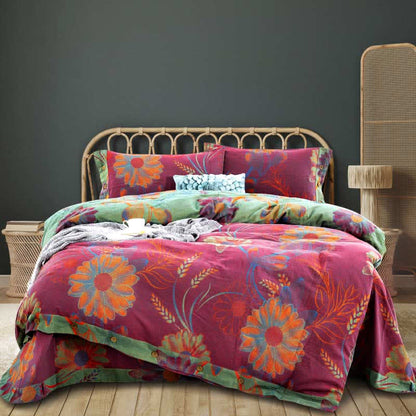 Vintage Floral Pattern Cotton Bedding Set - Nocini