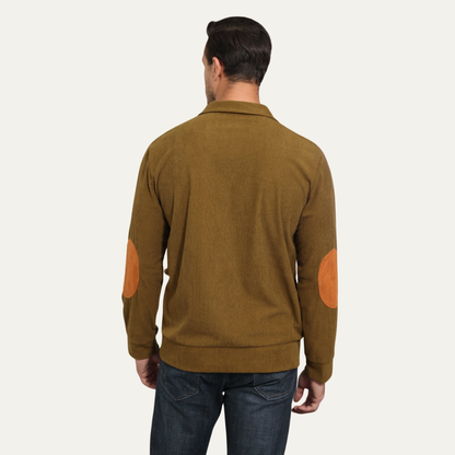 Men's Fashionable Crew Neck Ribbed Knit Sweater
