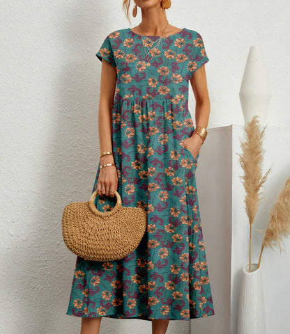 Trendy Floral Knee Length Dress