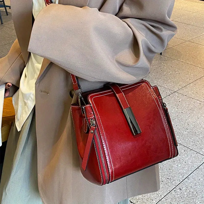 Small Genuine Leather Shoulder Bag