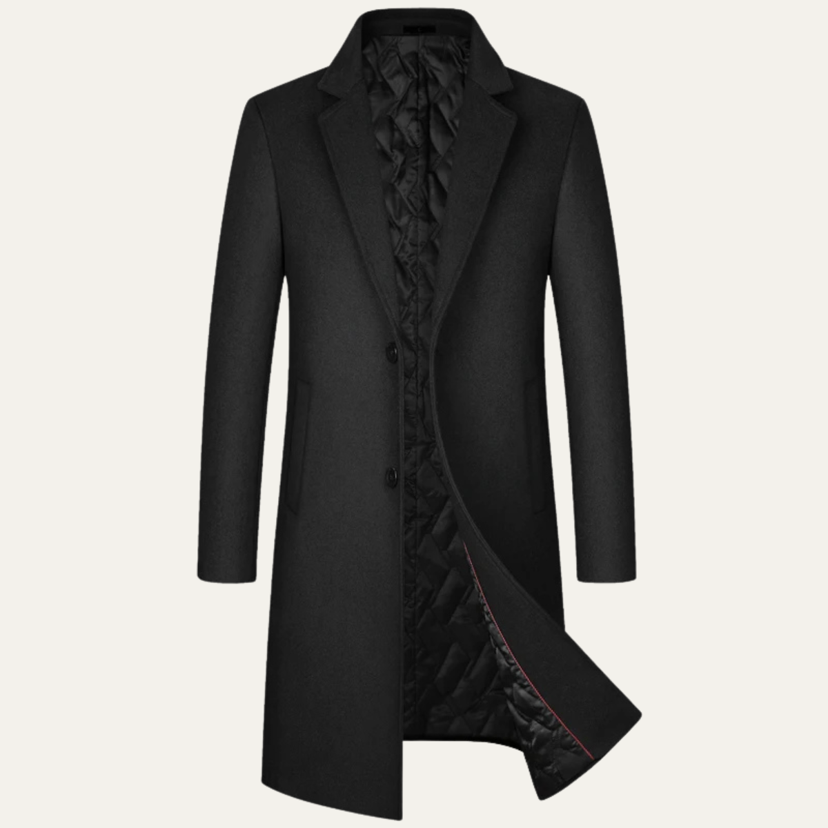 Classic Men's Long Wool Winter Coat - Nocini