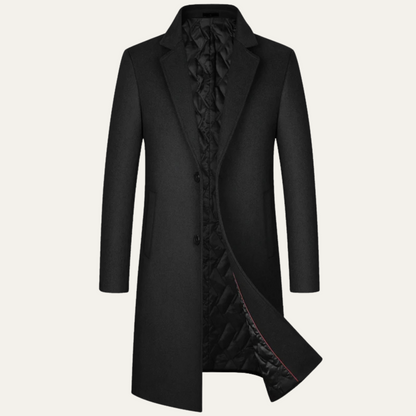 Classic Men's Long Wool Winter Coat - Nocini