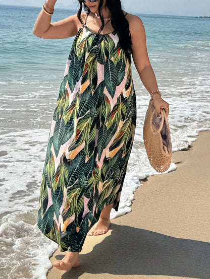 Floral Plus Size Bohemian Maxi Dress