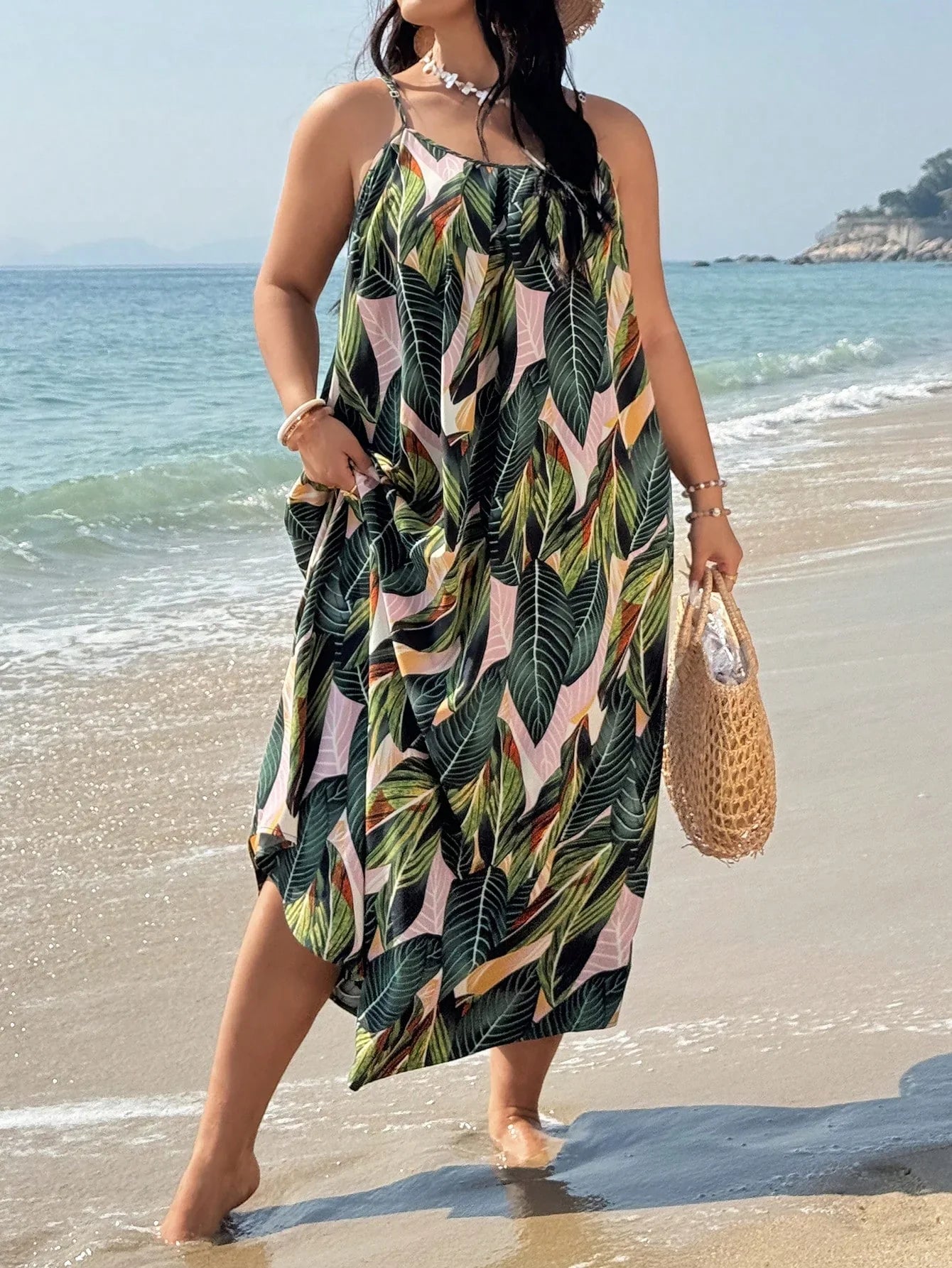 Floral Plus Size Bohemian Maxi Dress